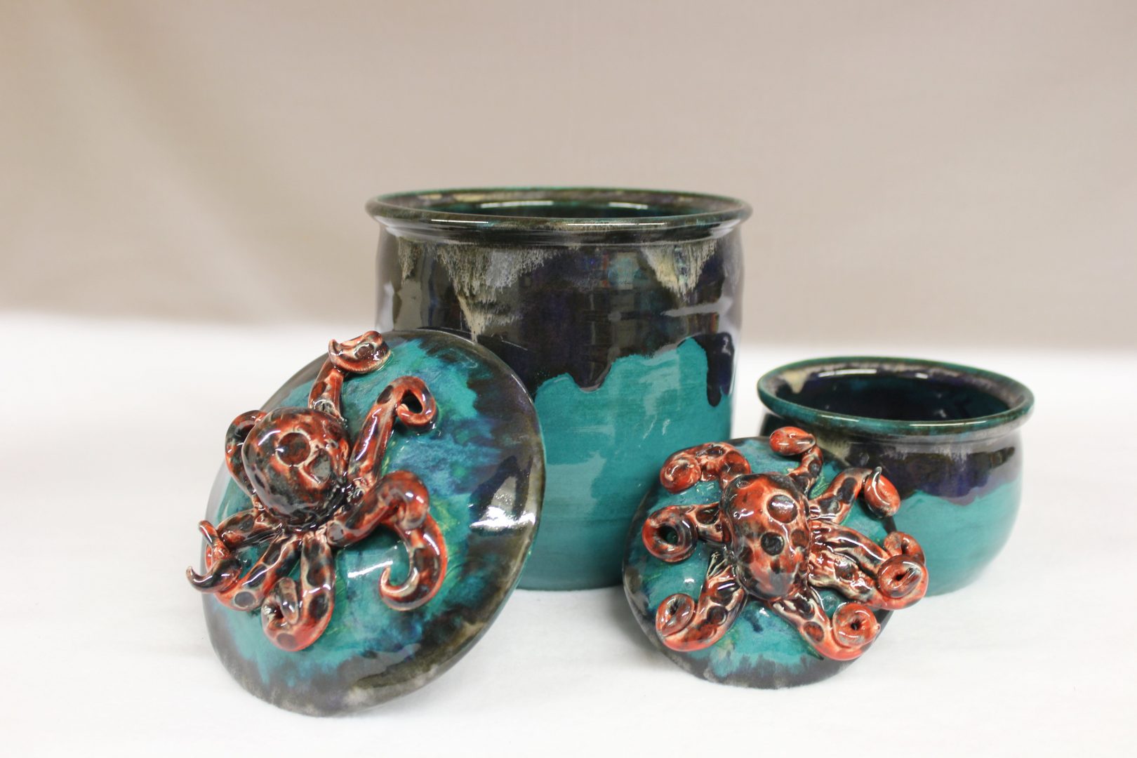 Wild Blue Fire Ocean Octopus Canister Set | Wild Crow Farm