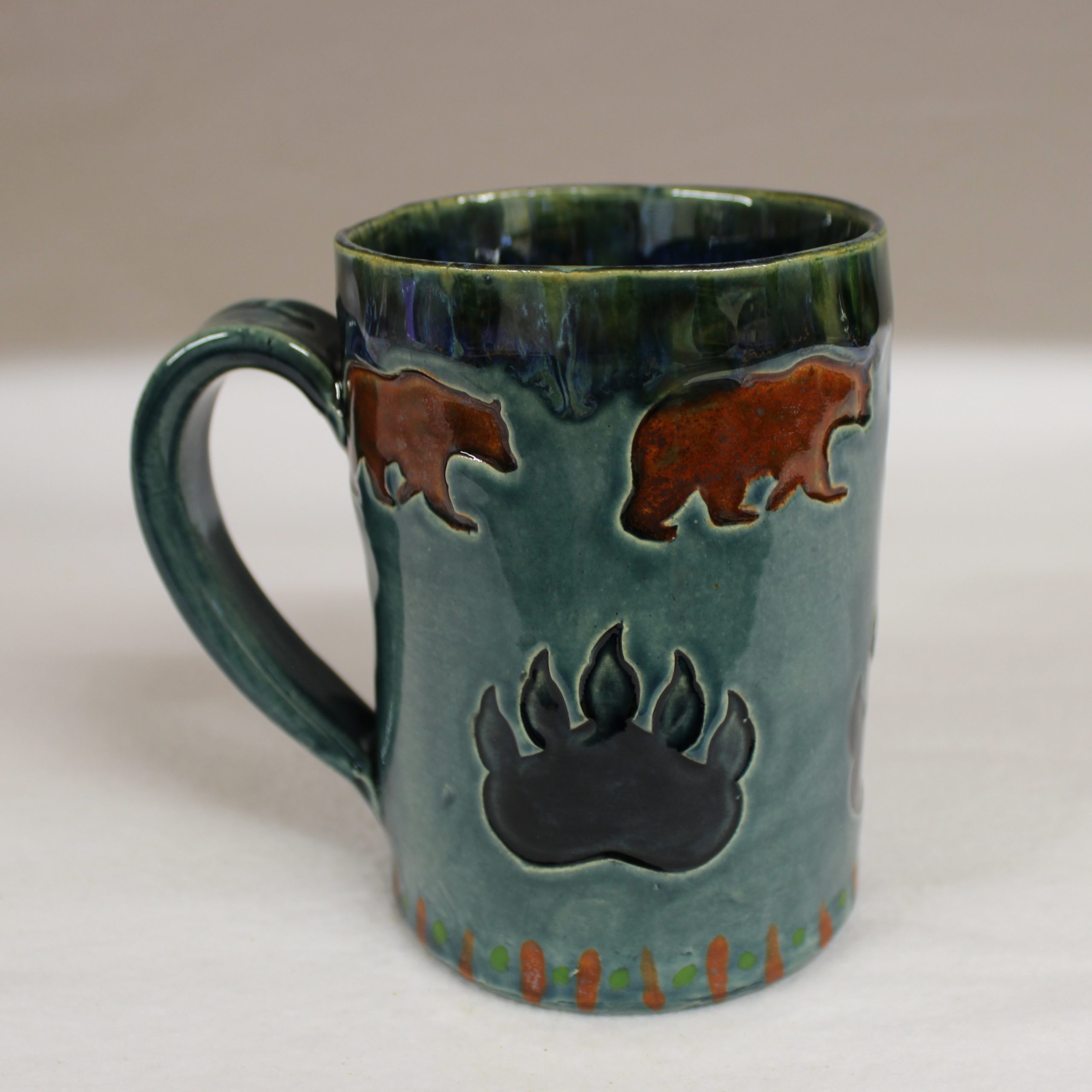 Native American Mama Bear Foot Ceramic Coffee Mug 123 - Welcome Native  Spirit