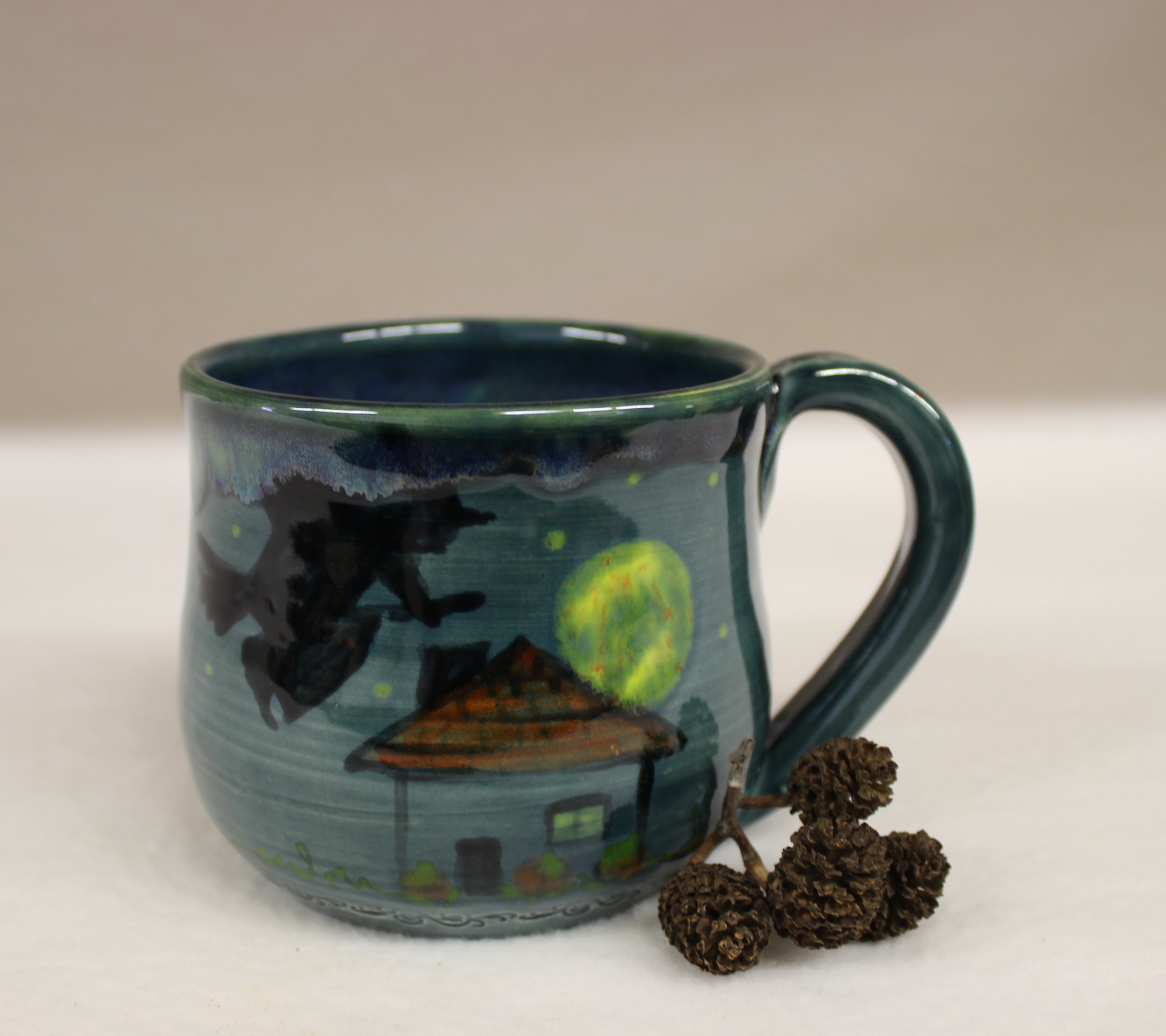 The Night of the Witches Mug Hand Painted Artisanal 