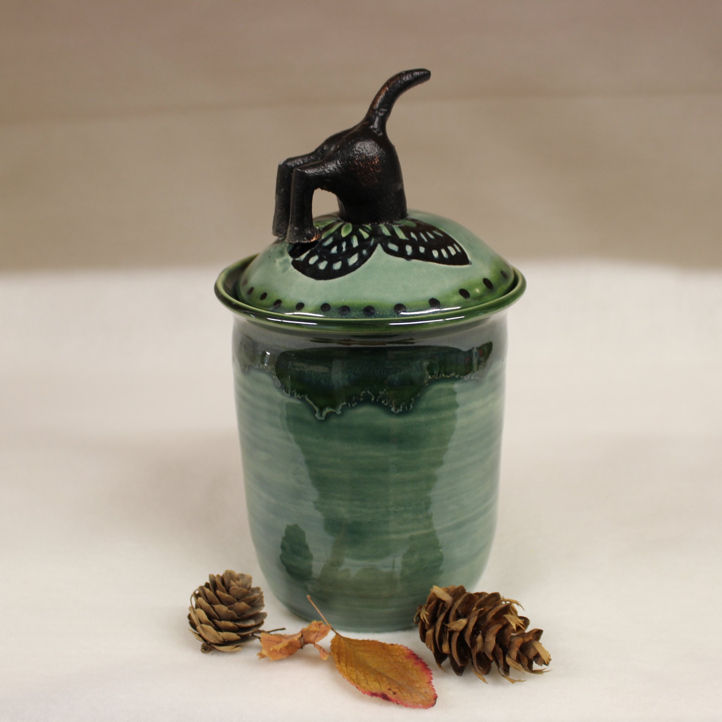 Vintage Frog Large Ceramic Canister Cookie Jar 10 Japan