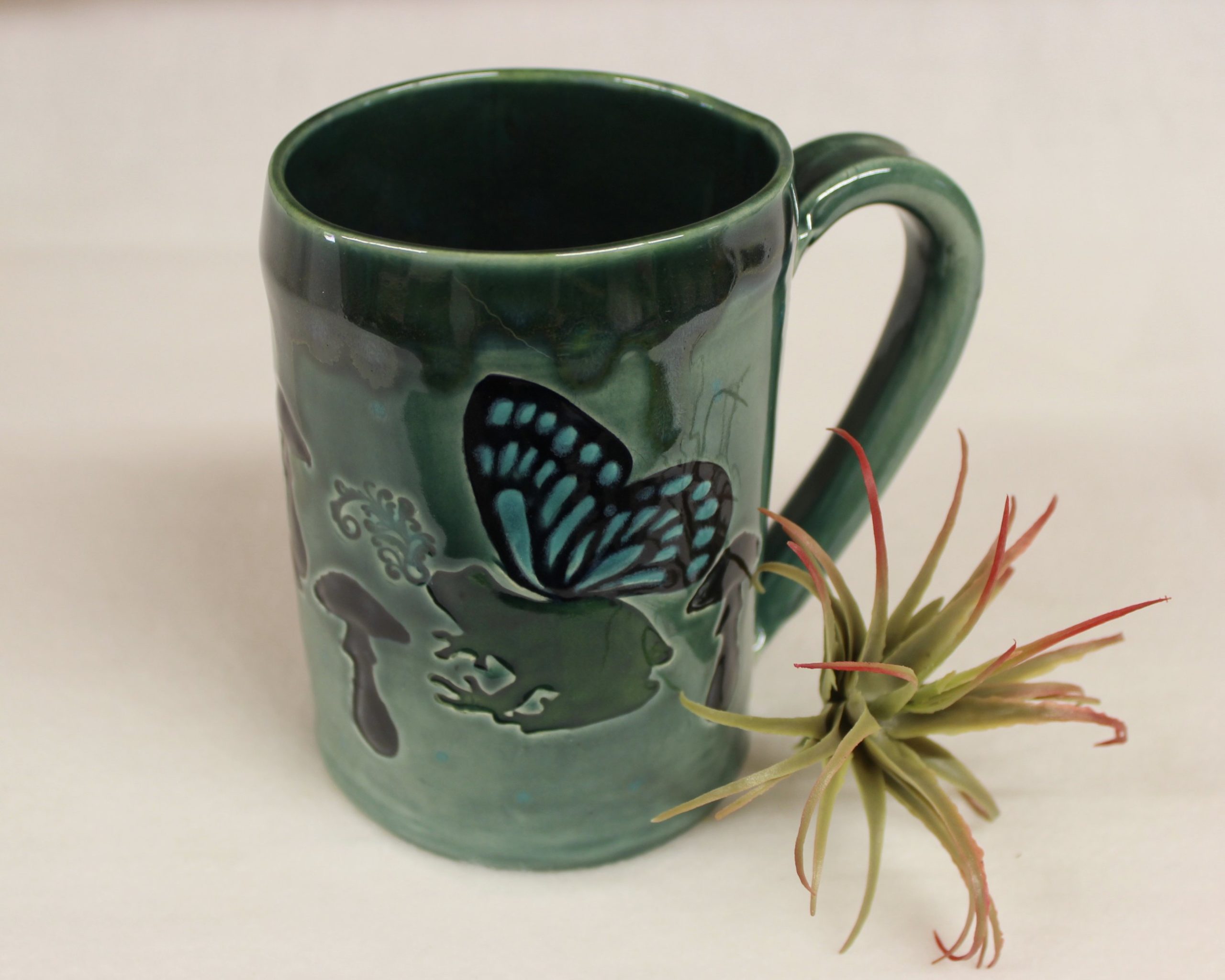 Magic Winged Frog with Toadstools Ceramic Mug