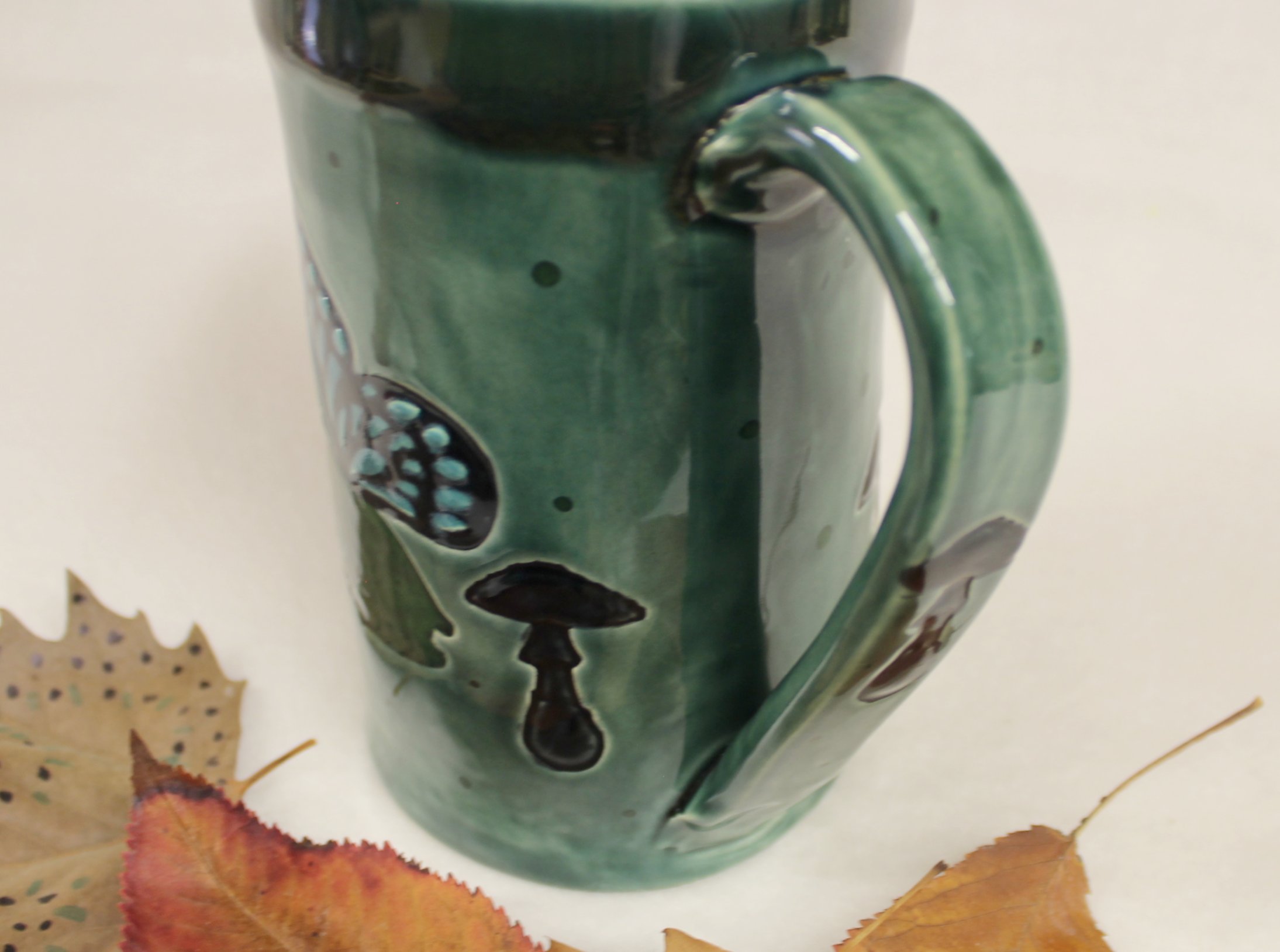 Magic Winged Frog with Toadstools Ceramic Mug