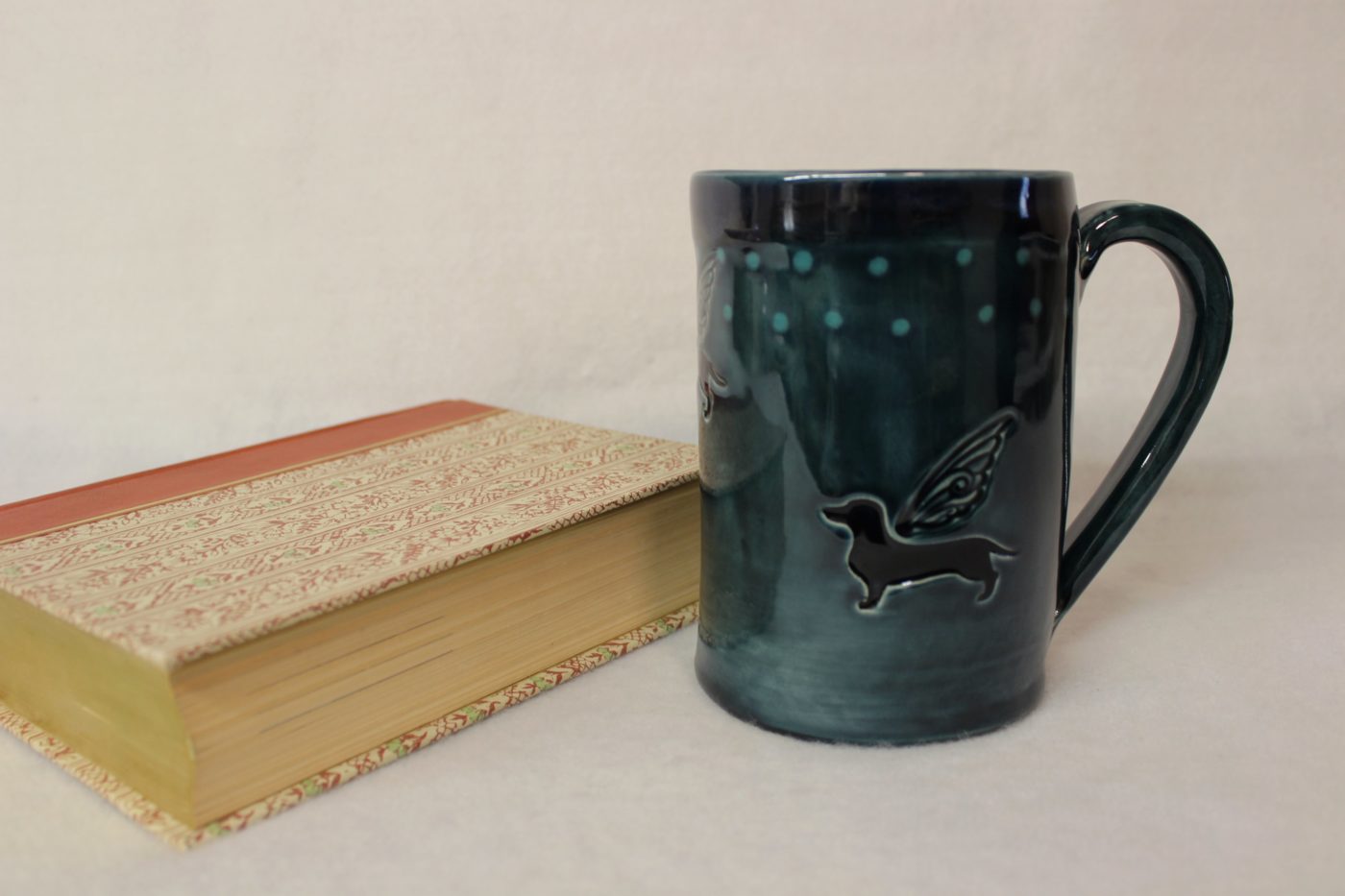 Magical Winged Dachshund Ceramic Stoneware Coffee Mug