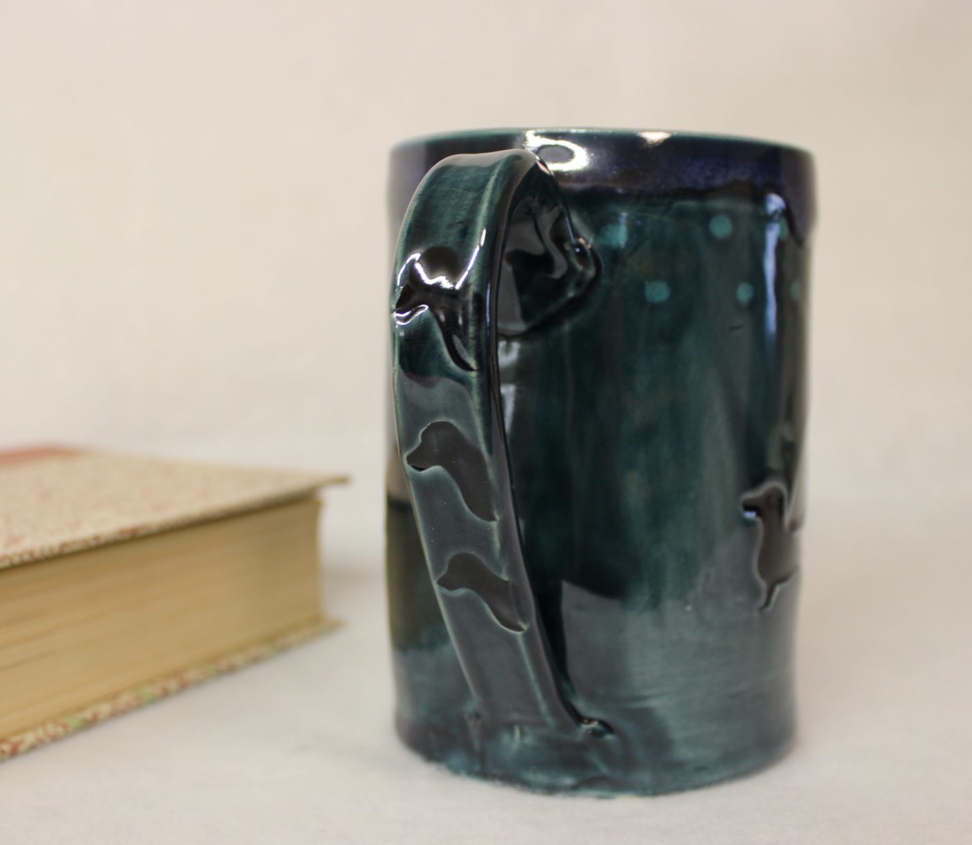 Magical Winged Dachshund Ceramic Stoneware Coffee Mug - Image 4