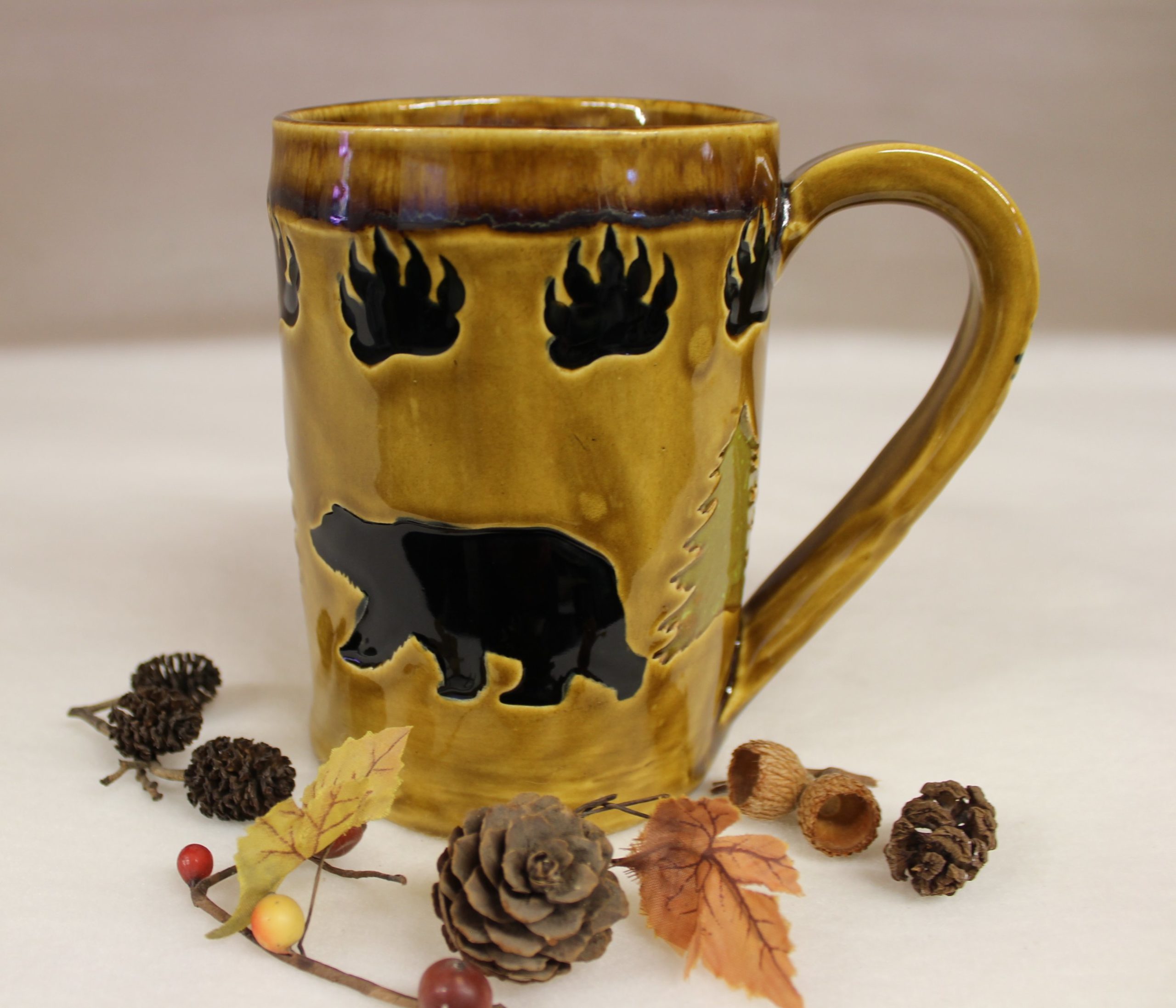 Native American Mama Bear Foot Ceramic Coffee Mug 123 - Welcome Native  Spirit