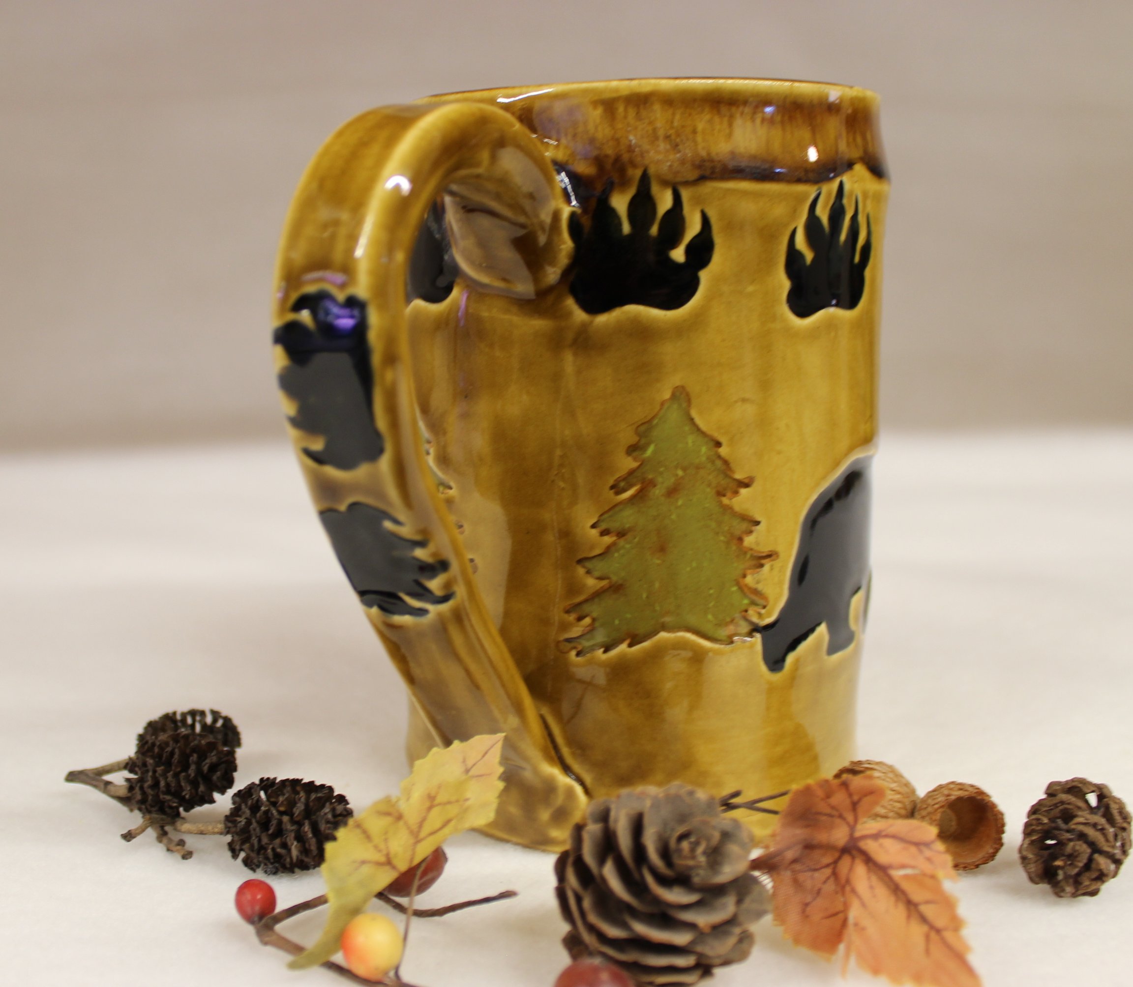 Native American Mama Bear Foot Ceramic Coffee Mug 123 - Welcome Native  Spirit