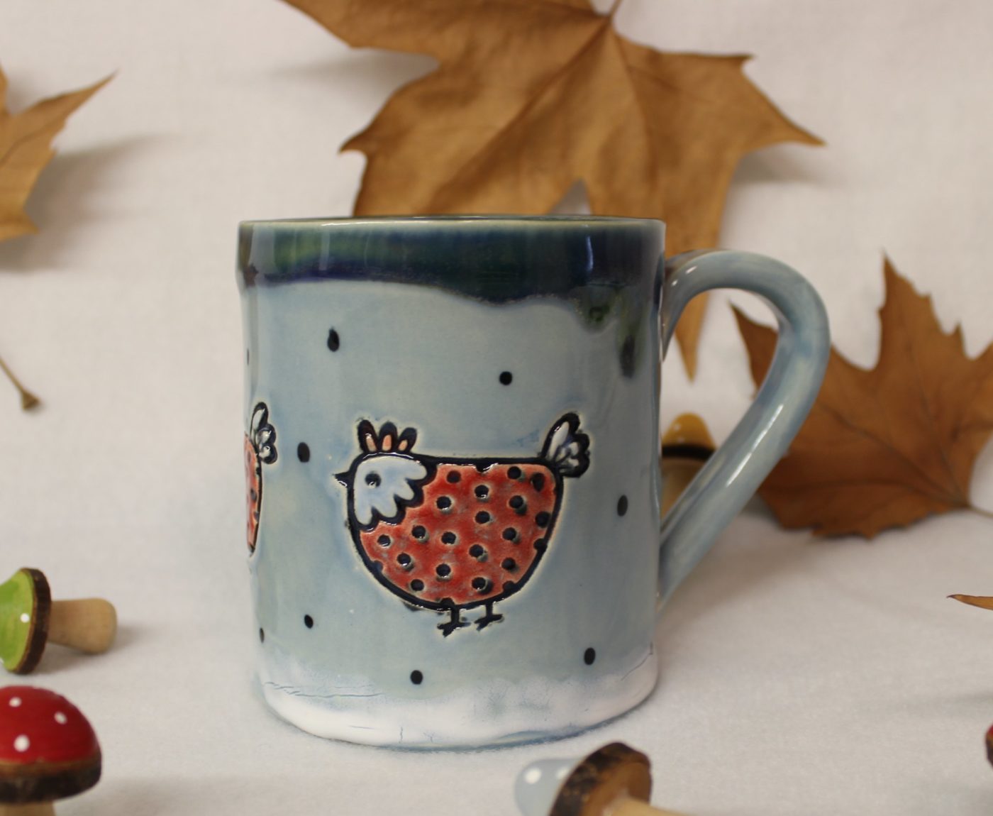 Little Red Hen Large Ceramic Mug