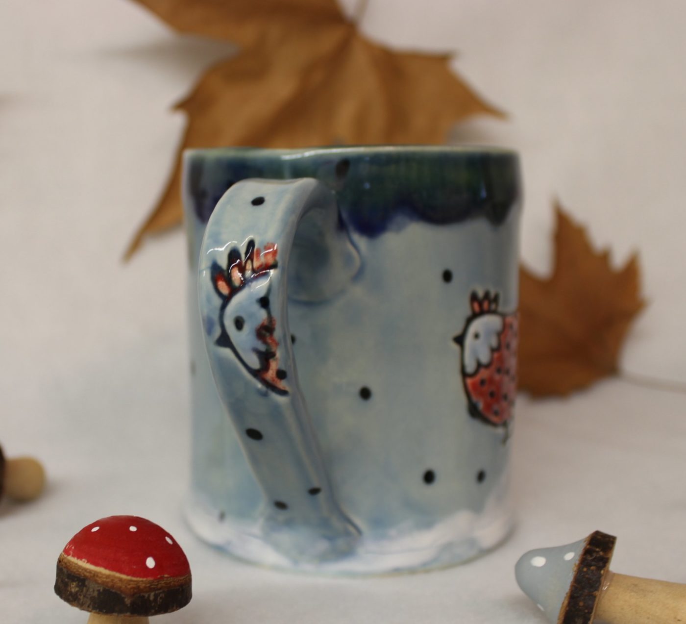 Little Red Hen Large Ceramic Mug - Image 4