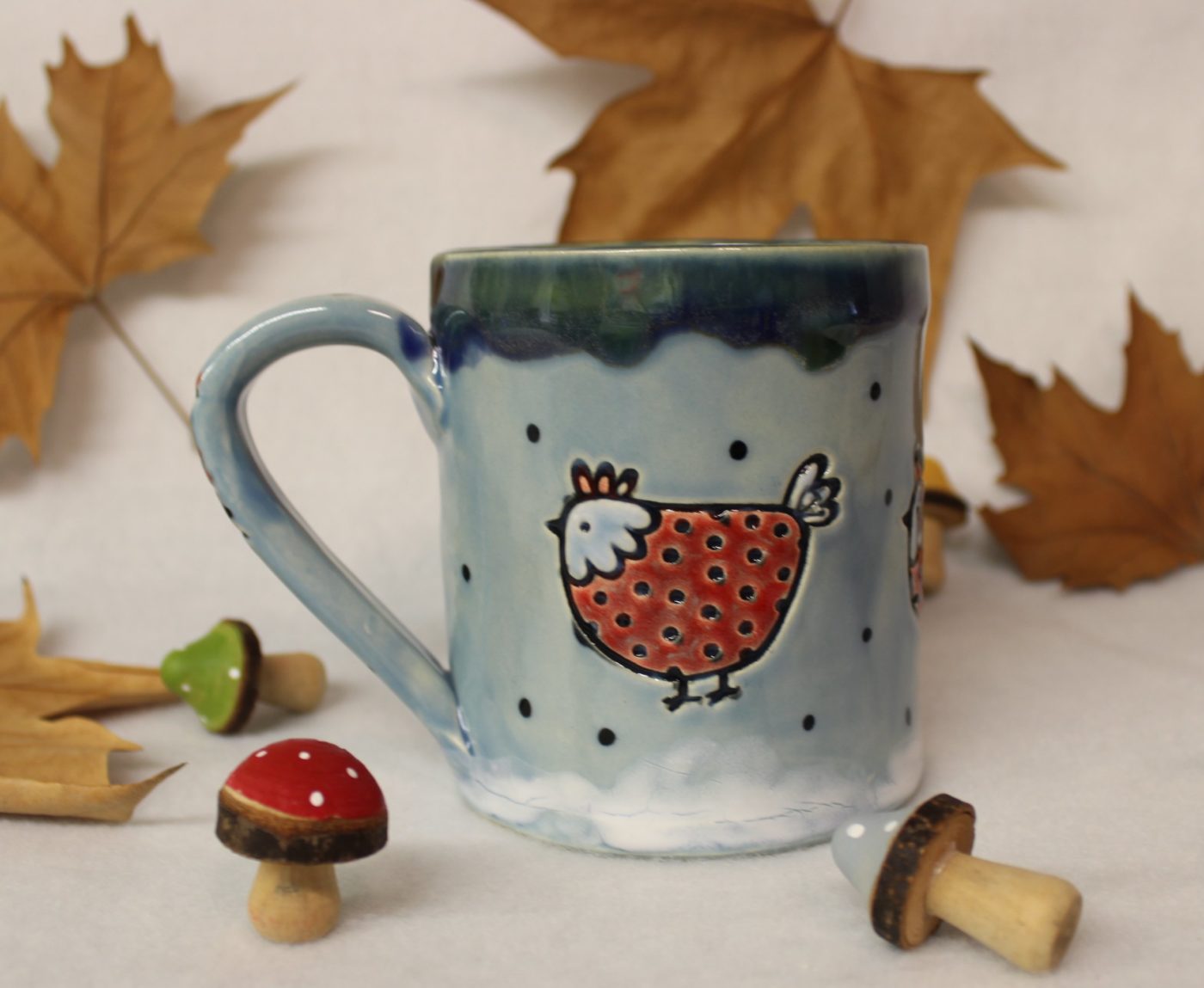 Little Red Hen Large Ceramic Mug - Image 2