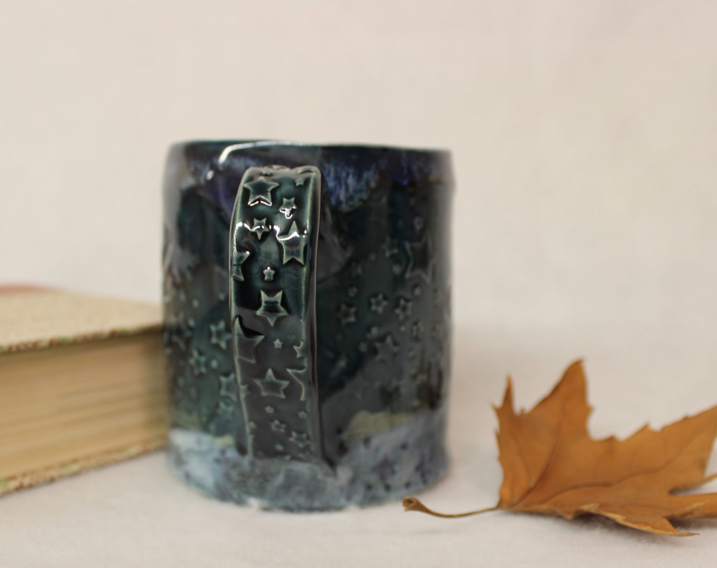 Starry Winter Squirrel Ceramic Stoneware Mug - Image 4