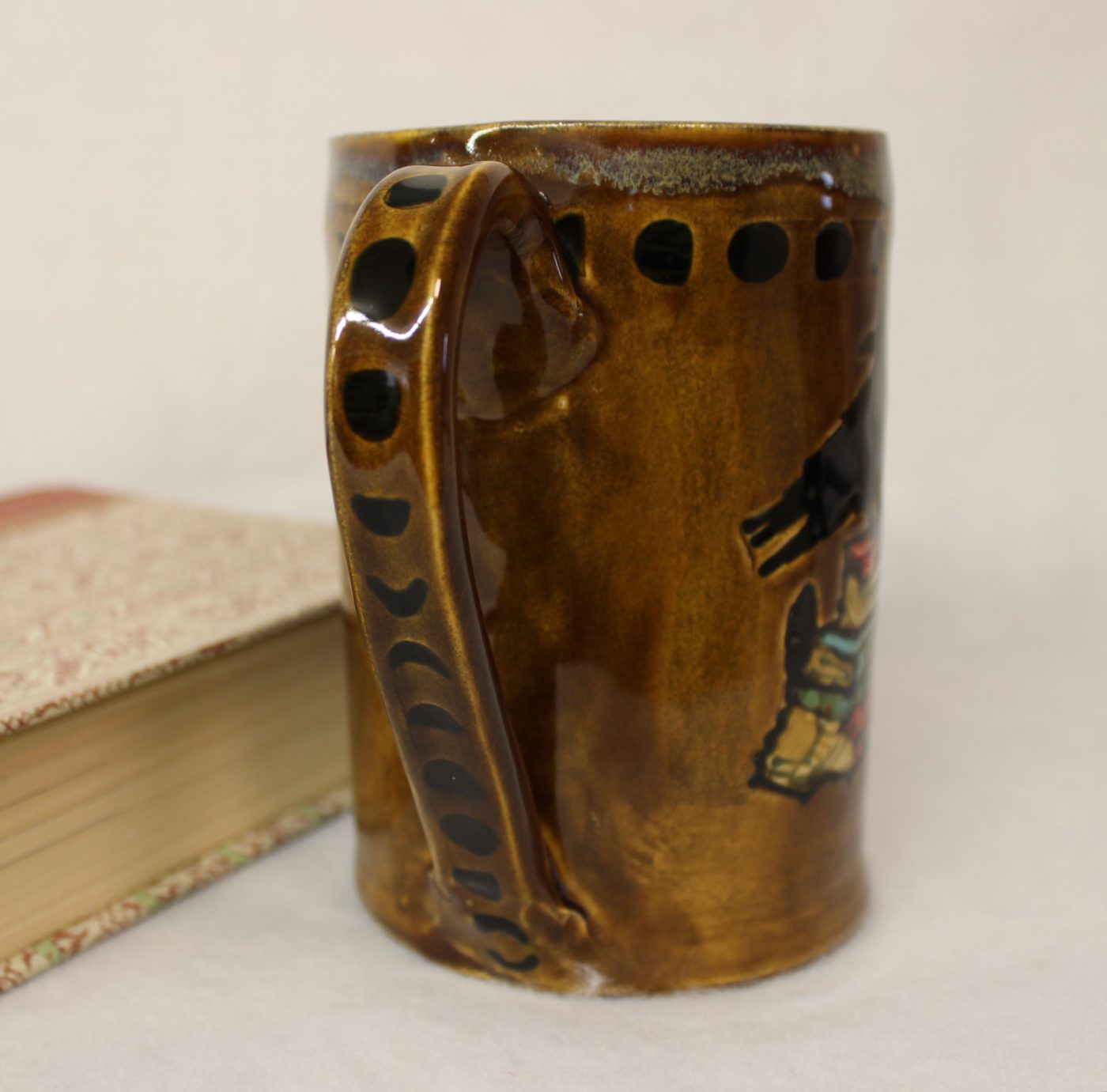 Raven on Books with Moon Phases Extra Large Ceramic Mug - Image 3