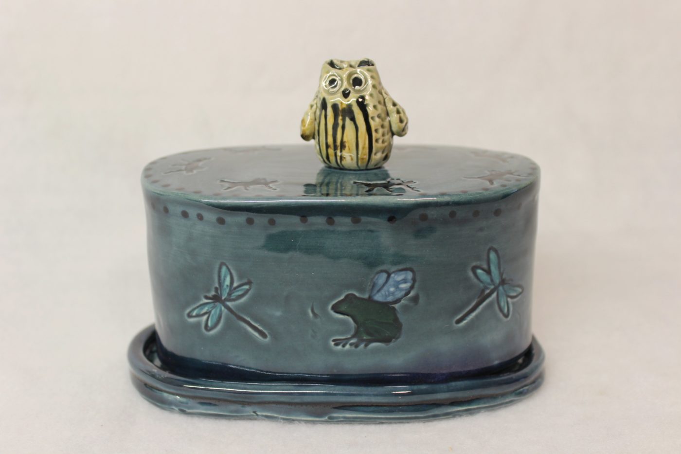 Spring Garden Covered Ceramic Stoneware Butter Keeper - Image 2