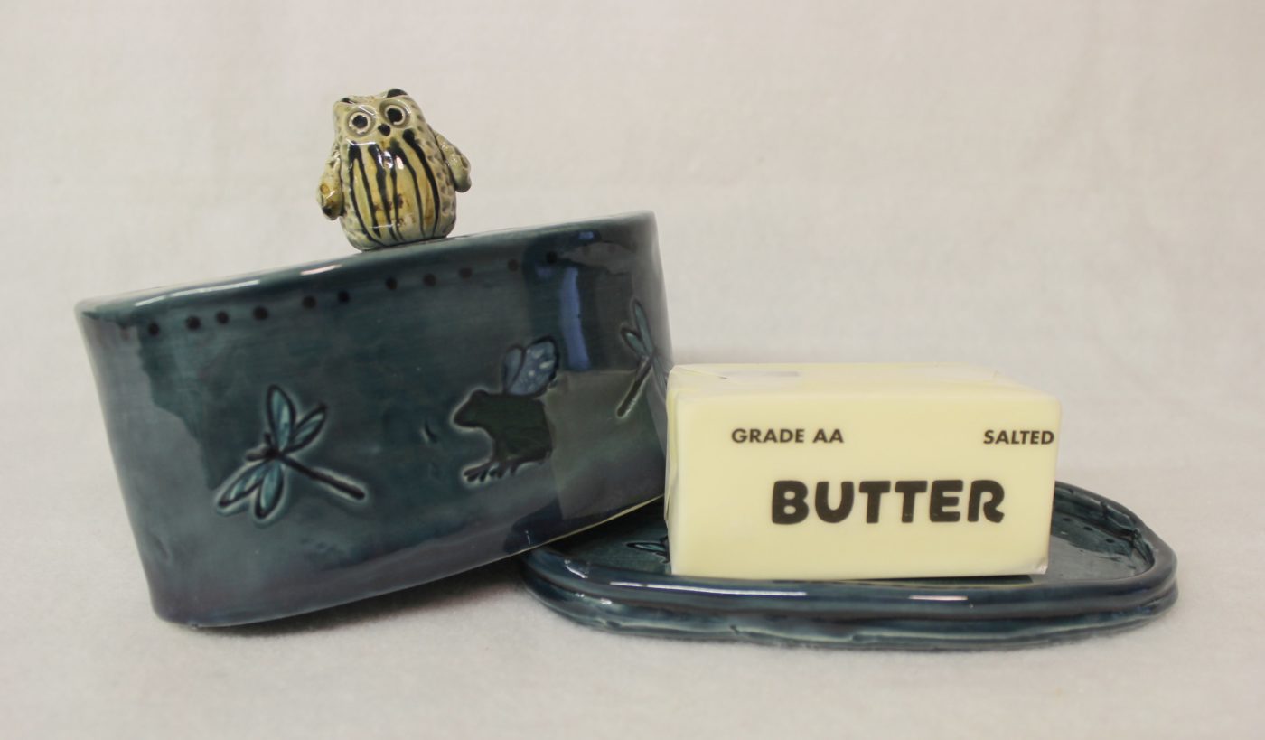 Spring Garden Covered Ceramic Stoneware Butter Keeper