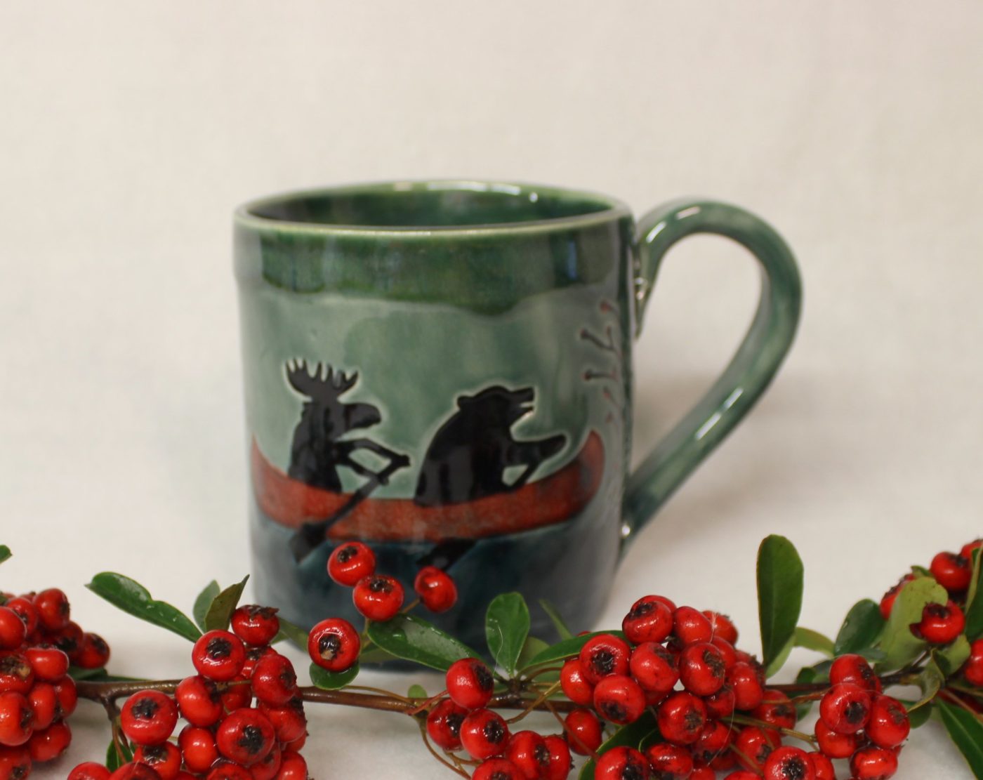 Bear and Moose Buddies in the Berry Marsh Coffee Mug - Image 2