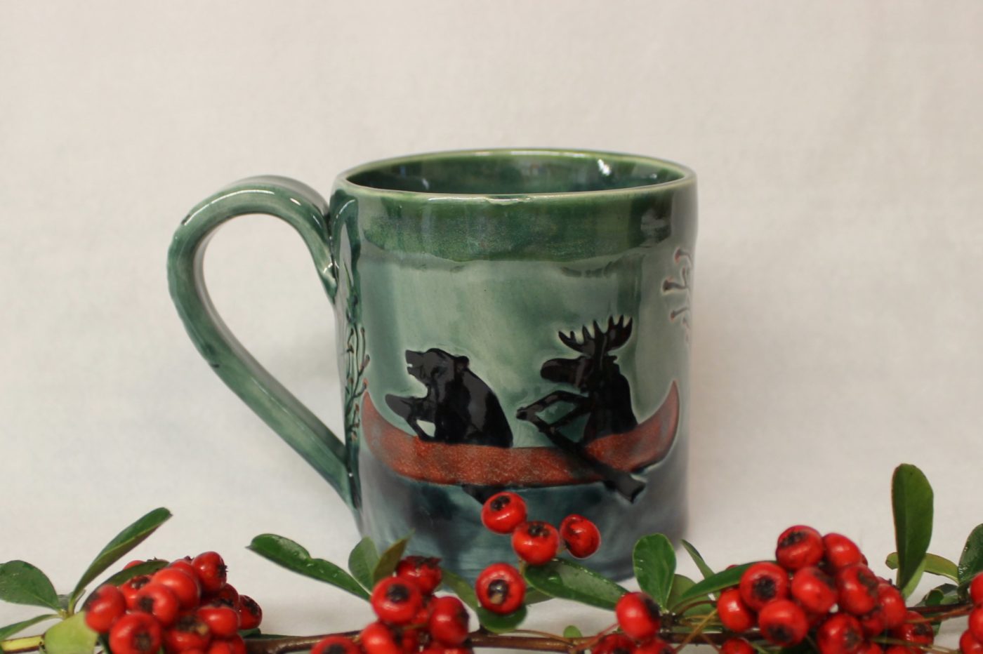 Bear and Moose Buddies in the Berry Marsh Coffee Mug