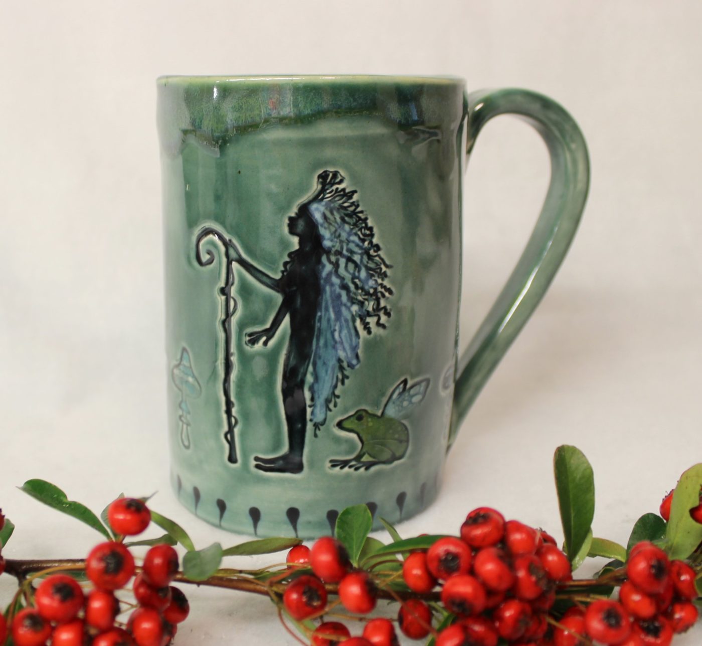 Nature's Fairy Queen Extra Large Handmade Ceramic Mug