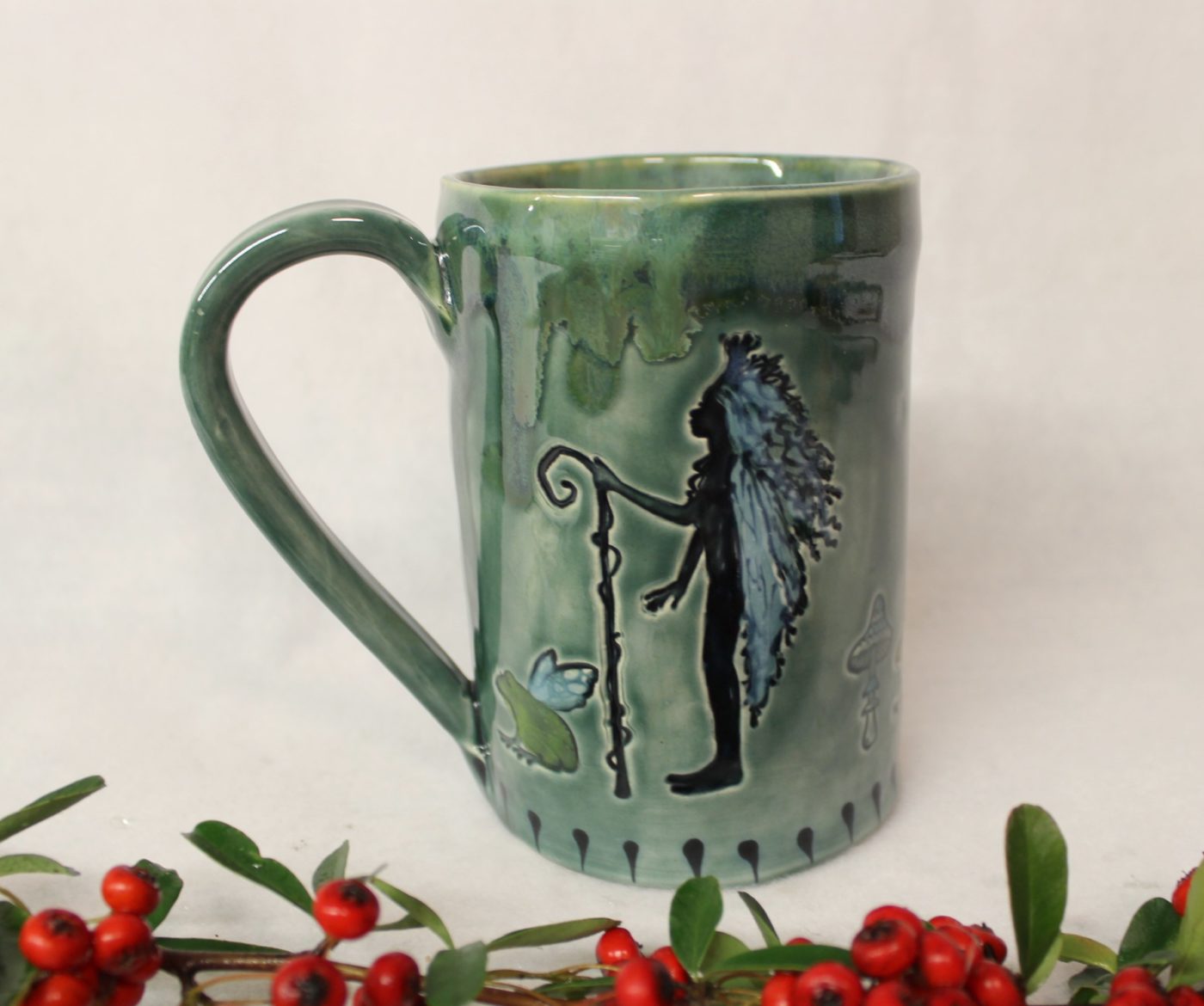 Nature's Fairy Queen Extra Large Handmade Ceramic Mug - Image 2