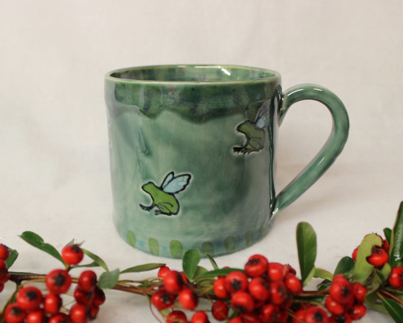 Frog Soup Mug, Chowder Bowl, Extra Large Latte Ceramic Mug - Image 2