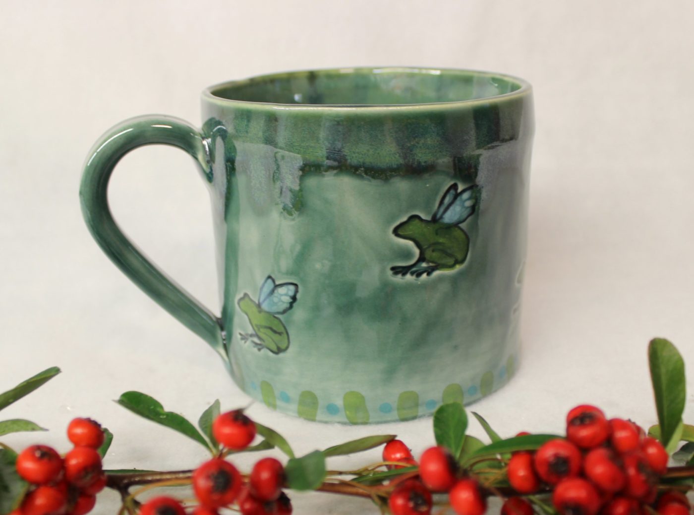 Frog Soup Mug, Chowder Bowl, Extra Large Latte Ceramic Mug