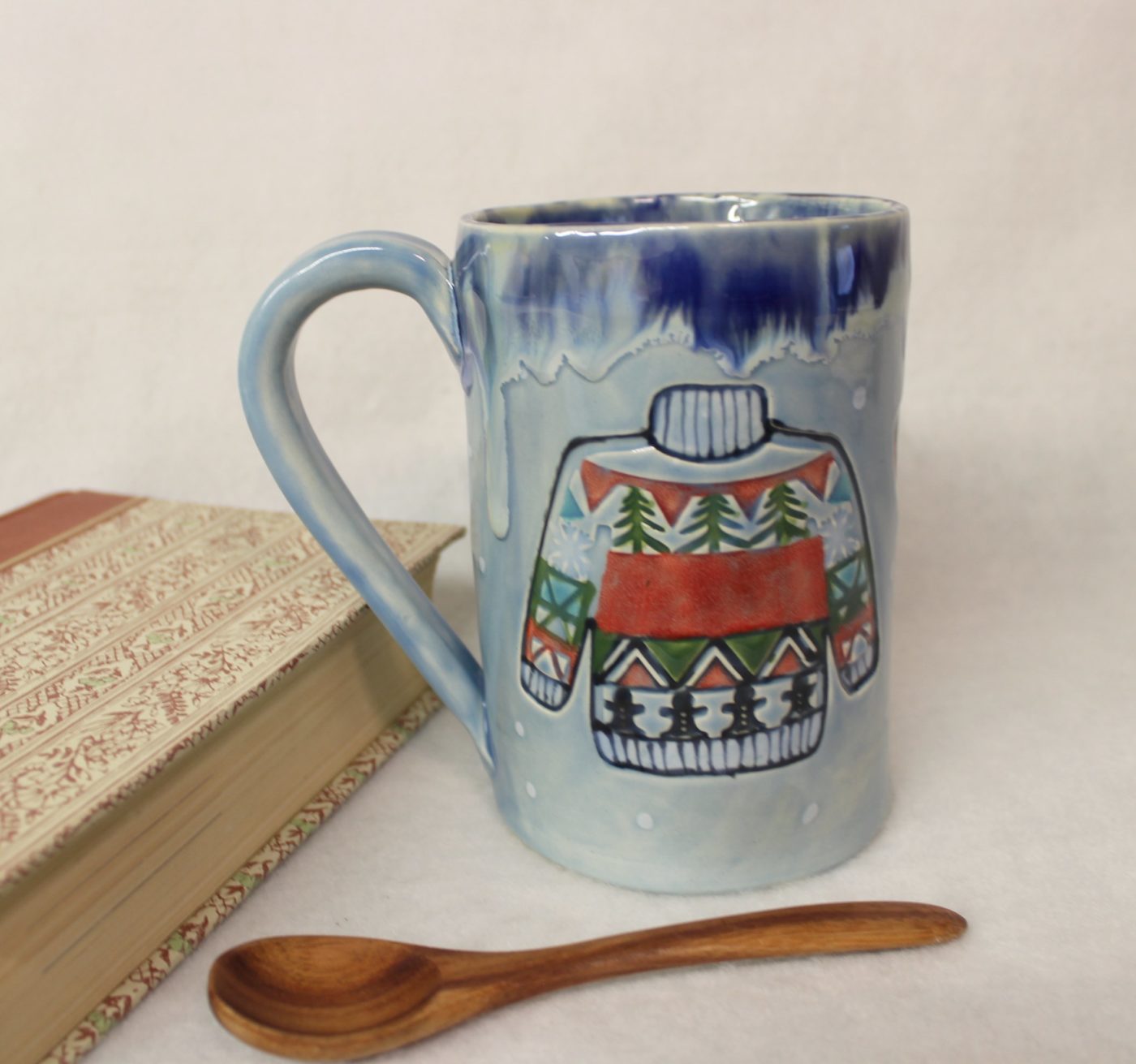 Winter Sweaters and Snow Ceramic Stoneware Coffee Mug