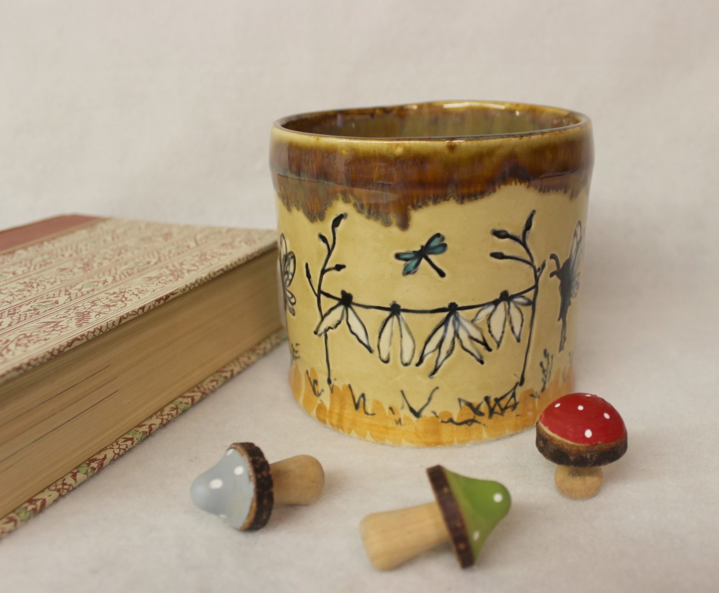 Fairy Laundry Day Soup Mug, Chowder Bowl, Extra Large Latte Ceramic Mug - Image 3