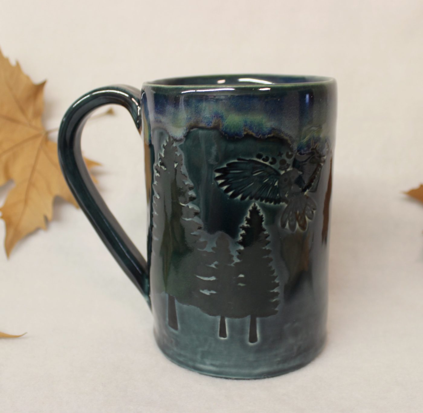 Magic Midnight Forest Owl Ceramic Stoneware Mug