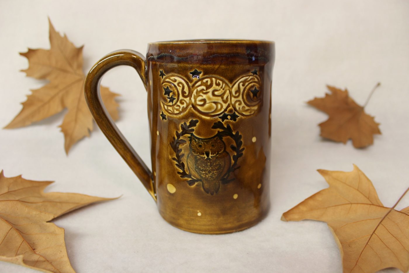 Goddess Moon Magic Owl Ceramic Stoneware Mug