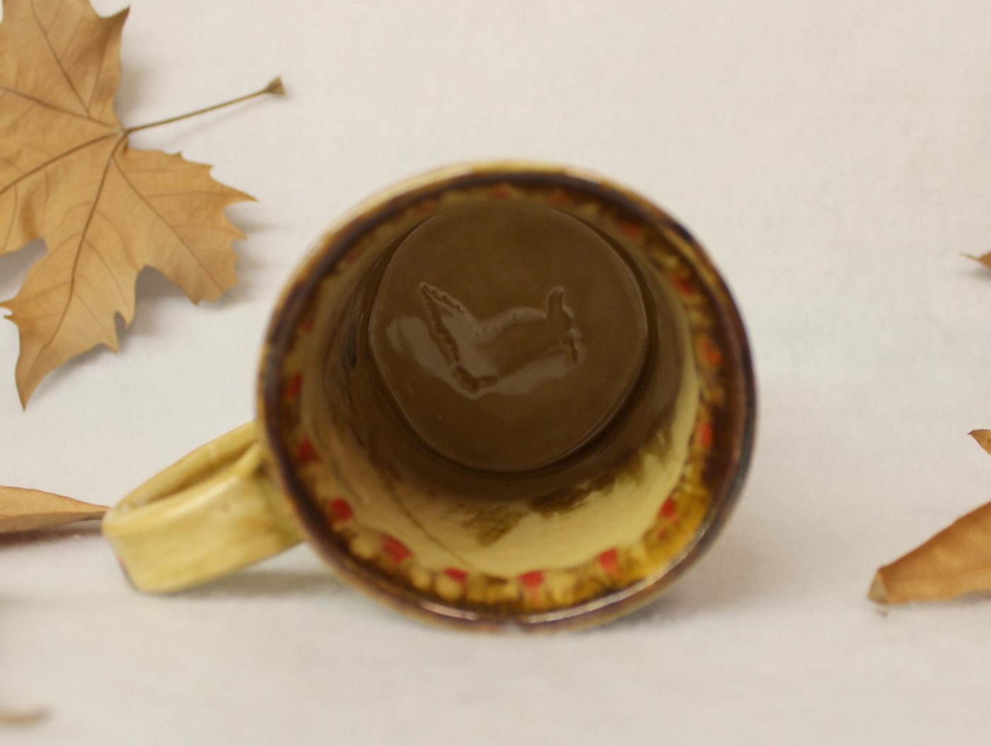 Tiny Wolf Under the Berry Bush Ceramic Mug - Image 3