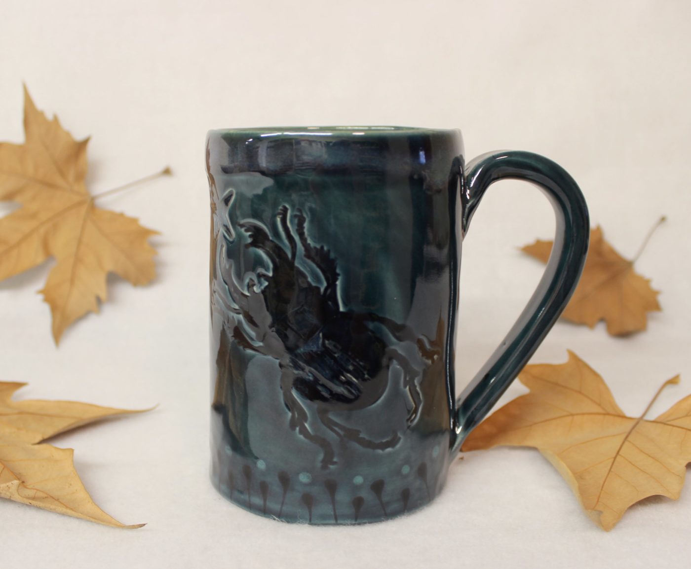 Midnight Stag Beetle Extra Large Coffee Mug - Image 2