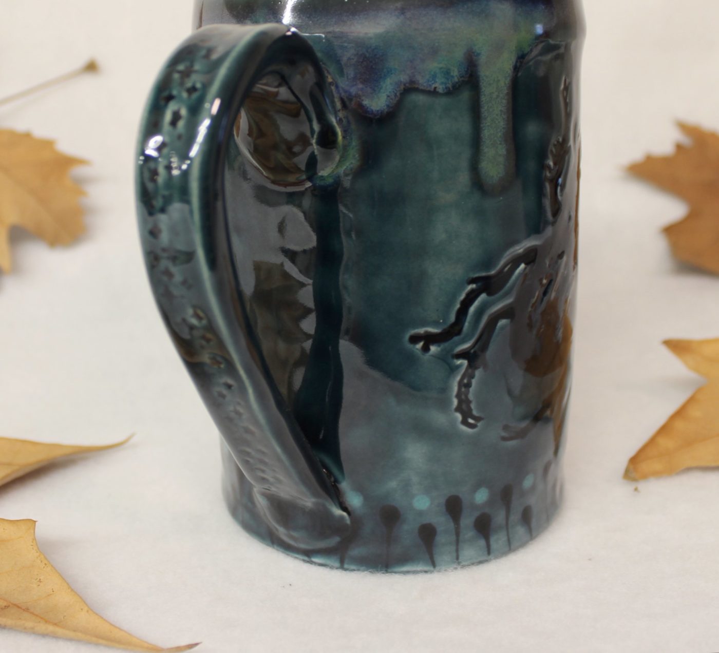 Midnight Stag Beetle Extra Large Coffee Mug - Image 3