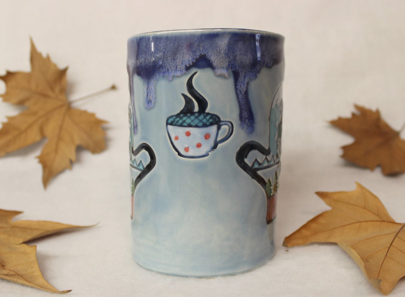 Warm Winter Mittens Extra Large Ceramic Mug - Image 4