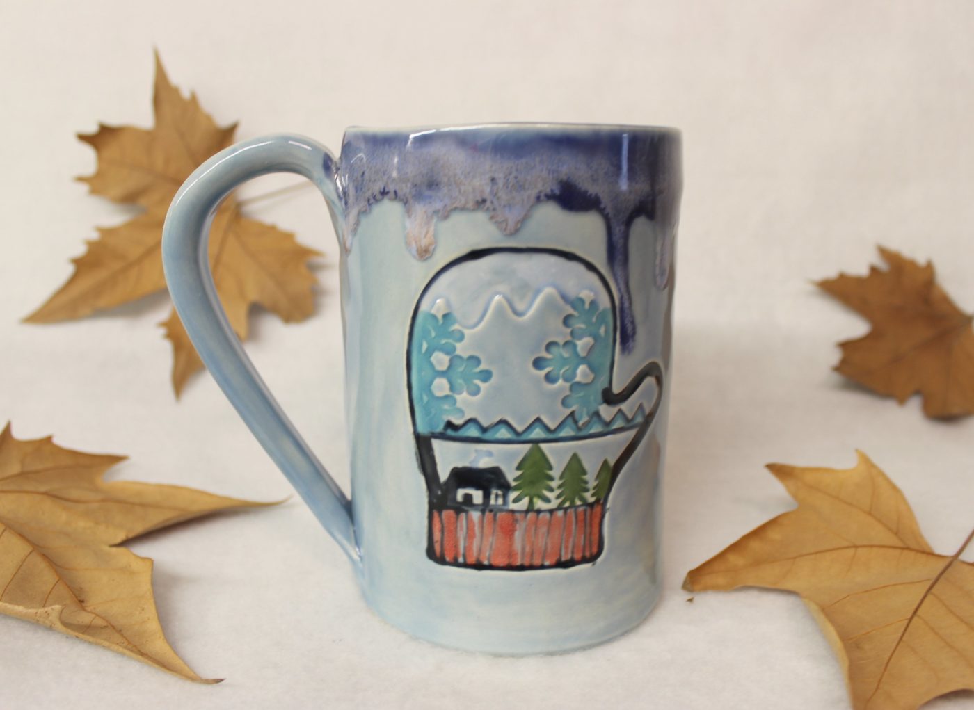 Warm Winter Mittens Extra Large Ceramic Mug - Image 3