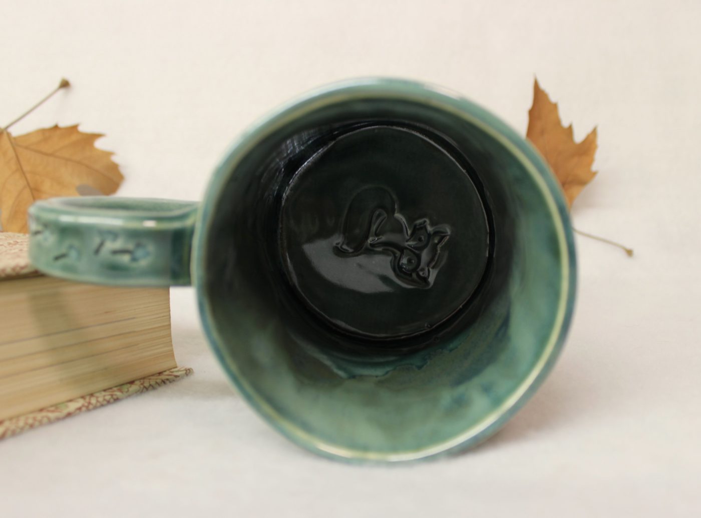 Tiny Fox with Acorns Large Ceramic Coffee Mug - Image 3