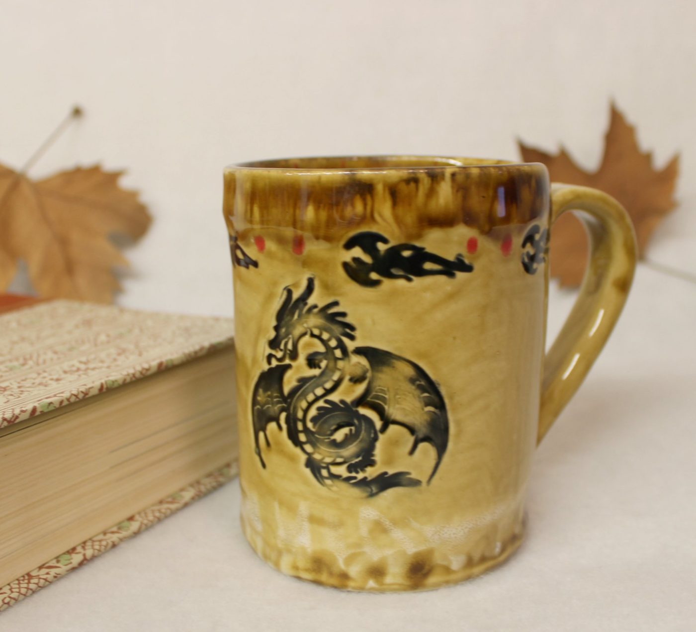 Flying Dragon Ceramic Coffee Mug - Image 2