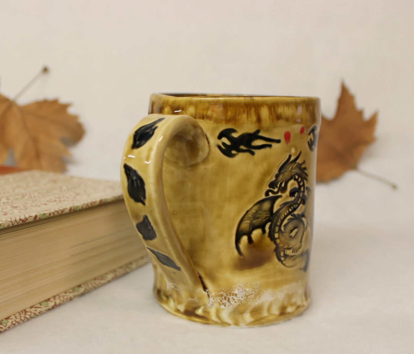 Flying Dragon Ceramic Coffee Mug - Image 3