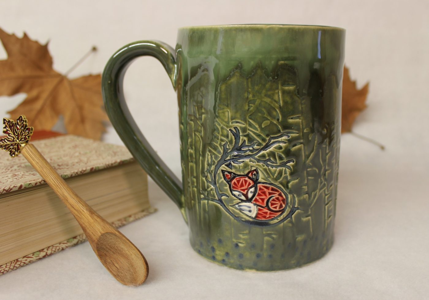 Safe Shelter Red Fox in the Aspens Ceramic Coffee Mug