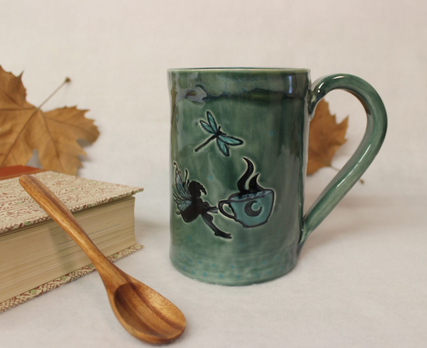 Morning Dragon Fairy Ceramic Coffee Mug - Image 2