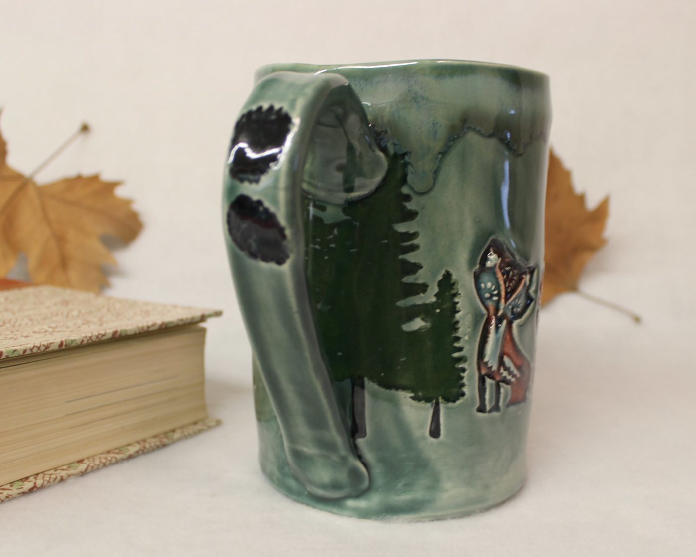 Very Fancy Fox in the Forest Extra Large Ceramic Mug - Image 4