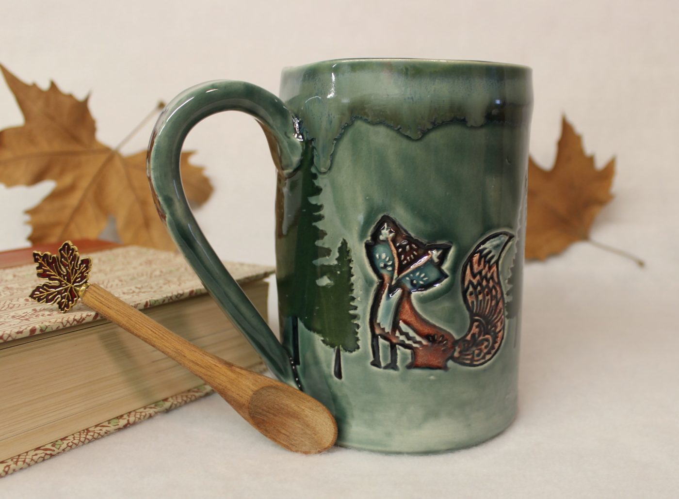 Very Fancy Fox in the Forest Extra Large Ceramic Mug