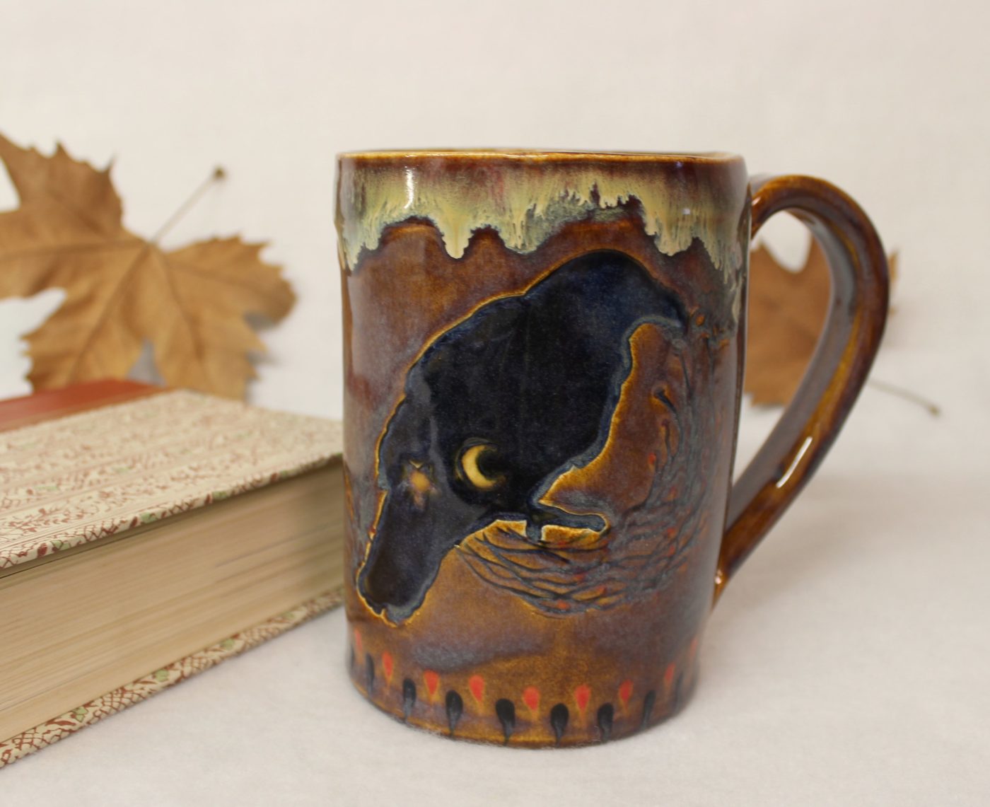 Magic Raven Sings Spells Ceramic Coffee Mug