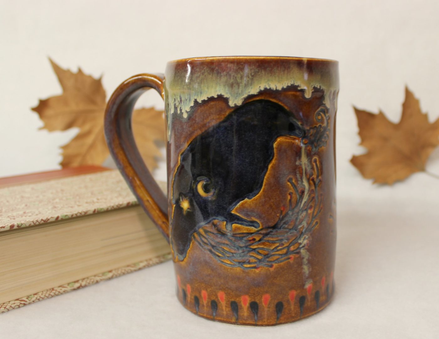 Magic Raven Sings Spells Ceramic Coffee Mug - Image 2